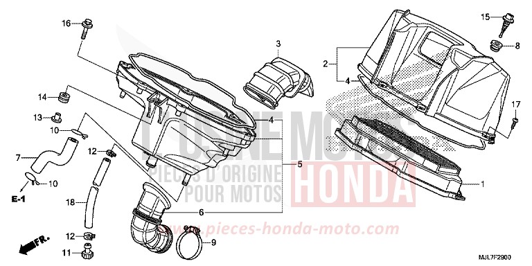 LUFTFILTER von Integra 750 MAT GUNPOWDER BLACK METALLIC (NH436) von 2014